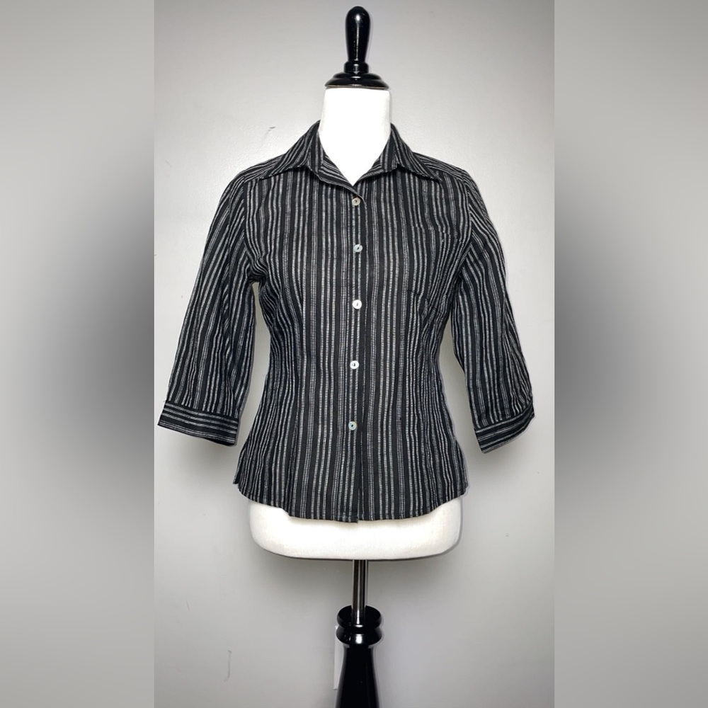 Elegant Striped Button Down Shirt